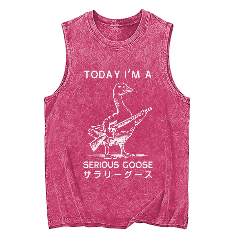 Tokyocanvas Serious Stupid Goose Washed Tank