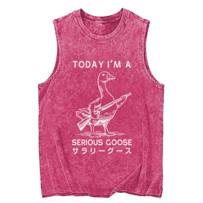 Tokyocanvas Serious Stupid Goose Washed Tank