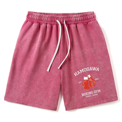 Tokyocanvas Retro Boxing Gloves Manga Anime Washed Shorts