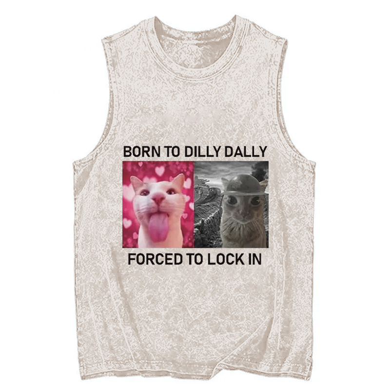 Tokyocanvas Born To Dilly Dally Washed Tank