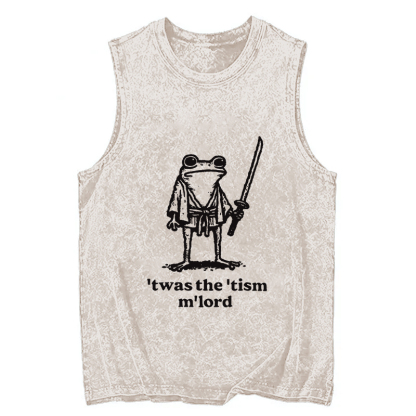 Tokyocanvas Focused Samurai Frog Washed Tank