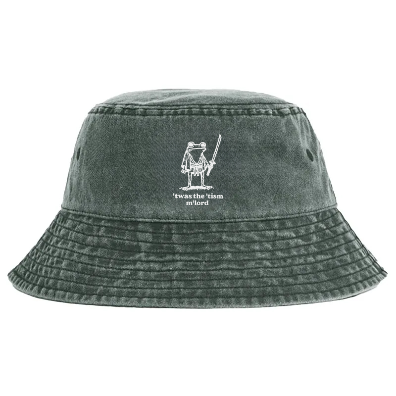 Tokyocanvas Focused Samurai Frog Washed Bucket Hat