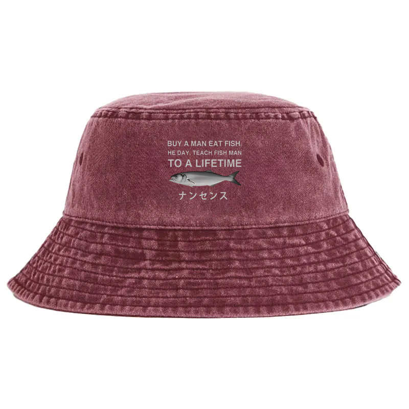 Tokyocanvas Funny To A Lifetime Washed Bucket Hat