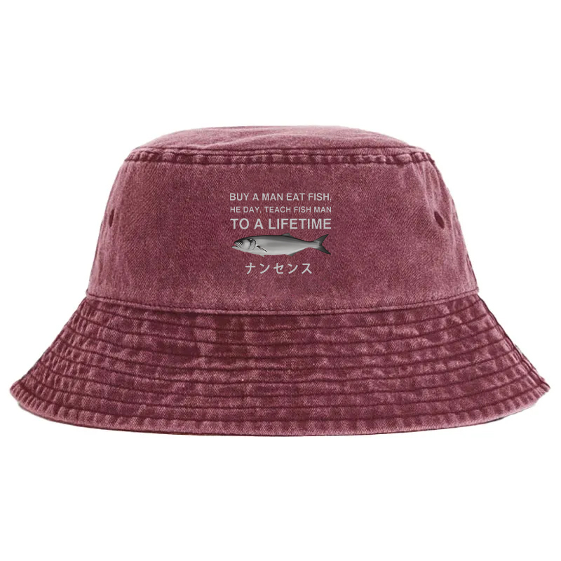Tokyocanvas Funny To A Lifetime Washed Bucket Hat