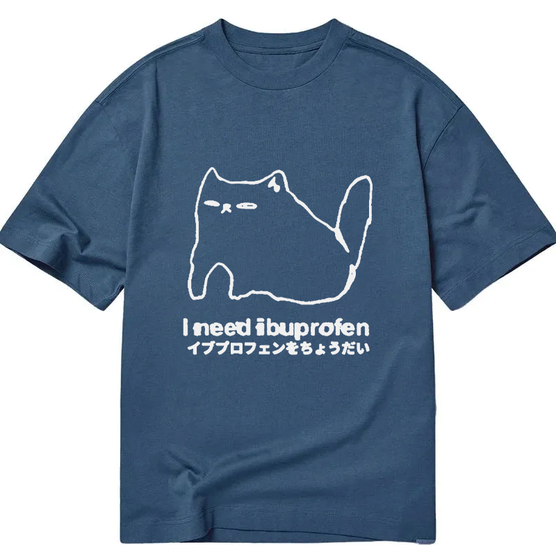 Tokyocanvas I Need Ibuprofen Cat Classic T-Shirt
