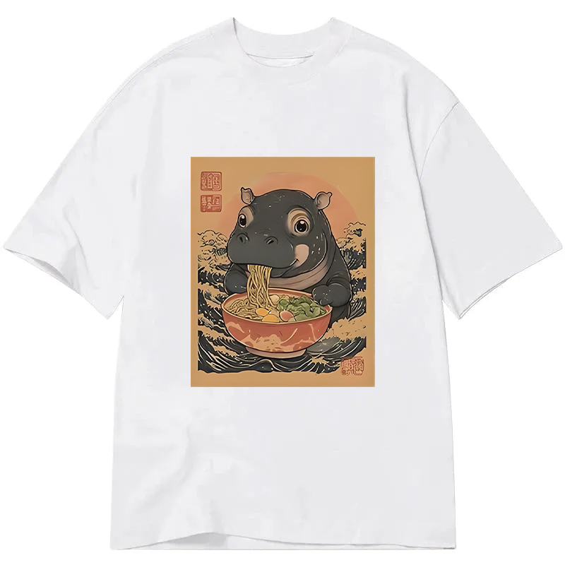 Tokyocanvas Moo Deng Eat Ramen Classic T-Shirt