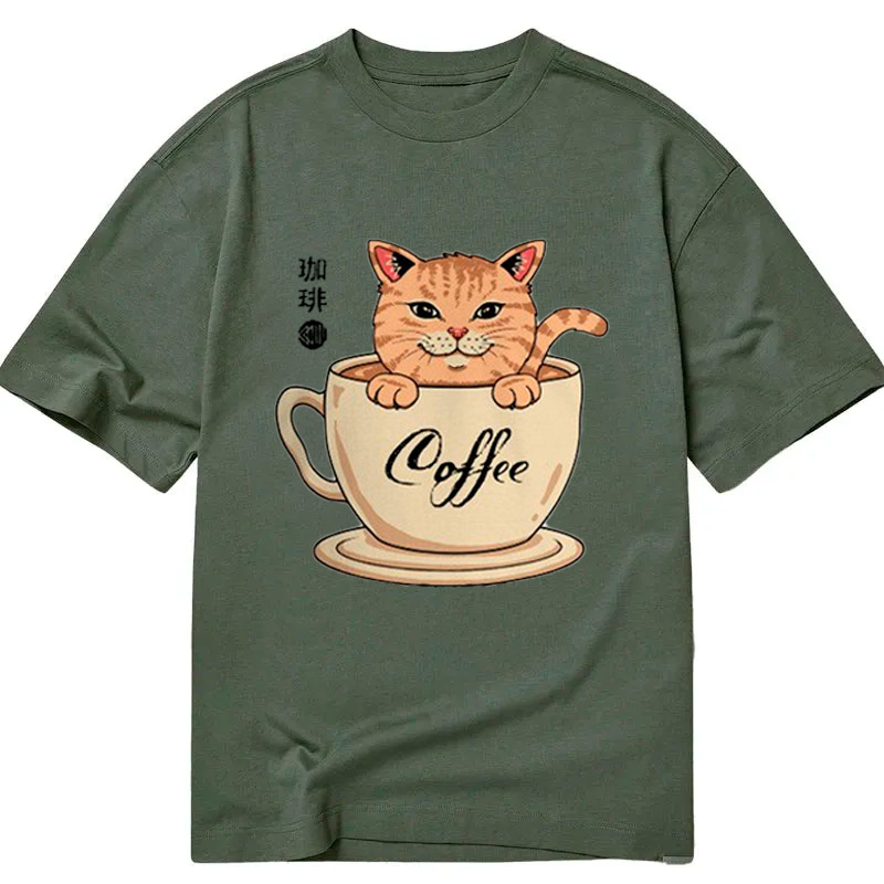 Tokyocanvas A Cup Of Coffee Cat Classic T-Shirt