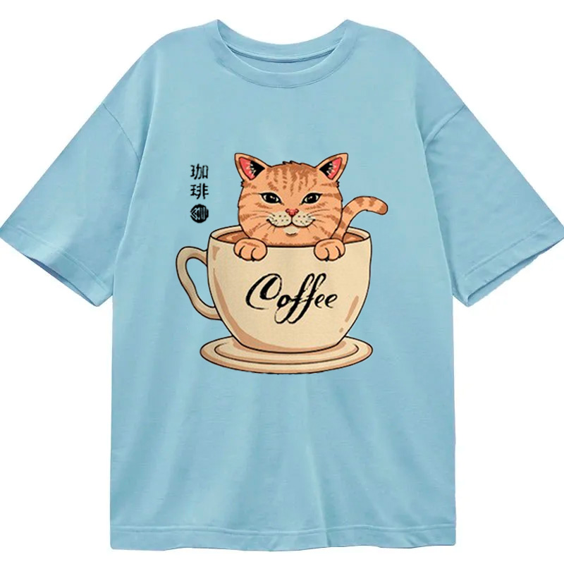 Tokyocanvas A Cup Of Coffee Cat Classic T-Shirt