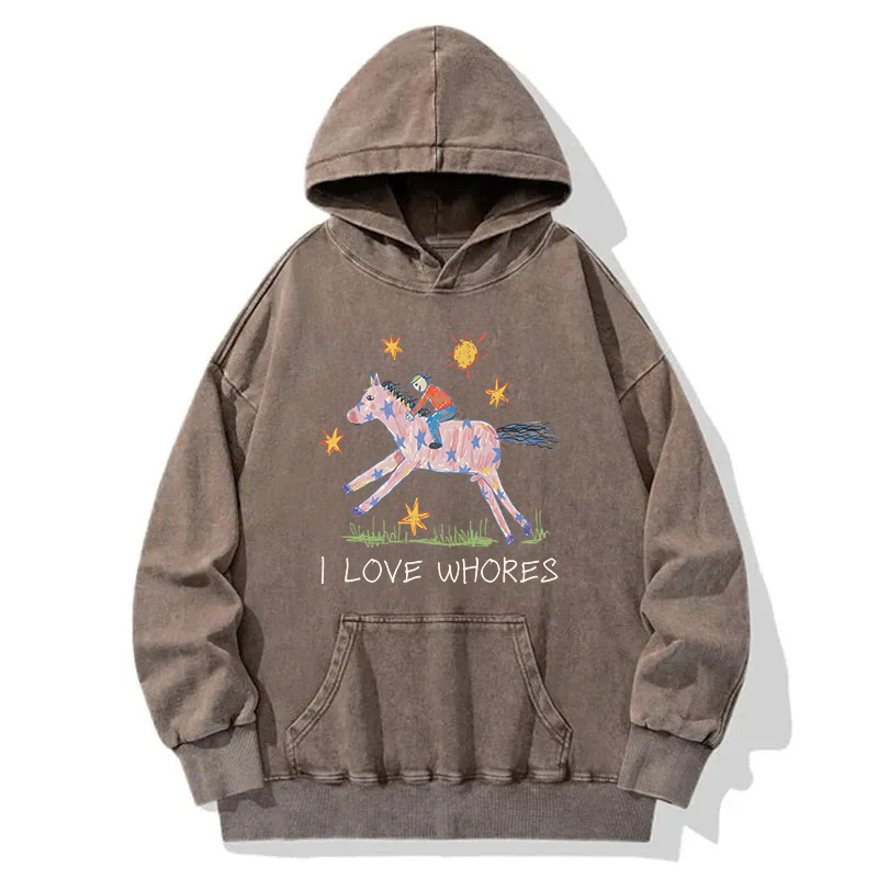 Tokyocanvas I Love Whores Washed Hoodie