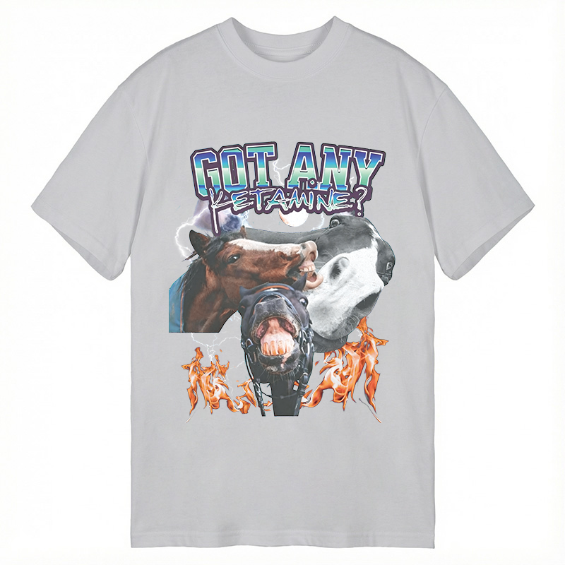 Tokyocanvas Got Any Ketamine? Funny Horse Meme Classic T-Shirt