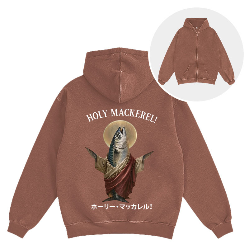 Tokyocanvas Holy Mackerel Washed Zip Hoodie