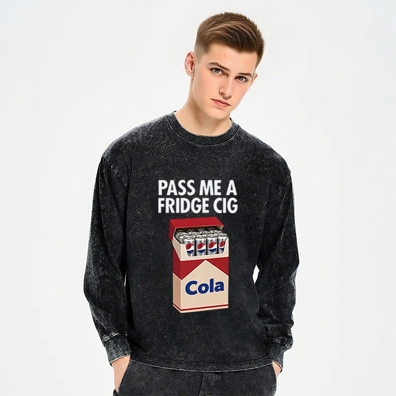 Tokyocanvas I Need A Diet Pepsi Long Sleeve Washed T-Shirt