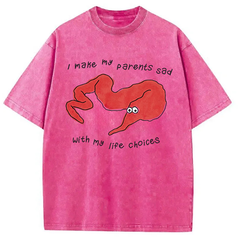 Tokyocanvas My Life Choices Meme Washed T-Shirt