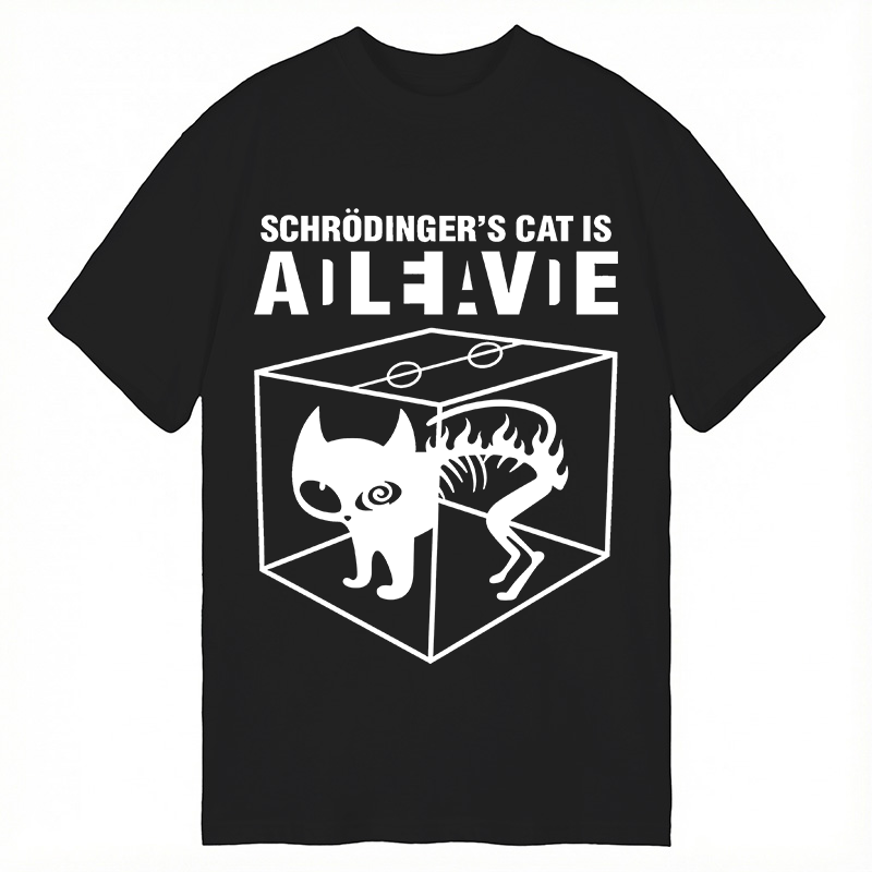 Tokyocanvas Schrodingers Cat Science Classic T-Shirt