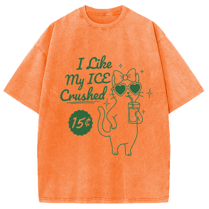 Tokyocanvas I Like My ICE Crushed Washed T-Shirt