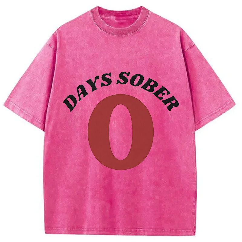 Tokyocanvas 0 Days Sober Washed T-Shirt