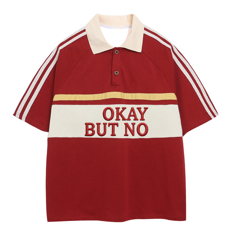 Tokyocanvas Okay But No Polo Embroidered T-Shirt