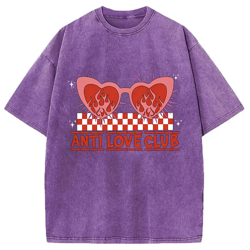 Tokyocanvas Funny Valentine's Day Heartbreak Washed T-Shirt