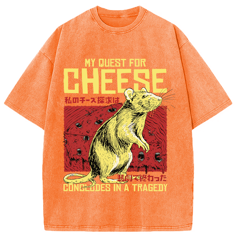 Tokyocanvas My Quest For Cheese Washed T-Shirt