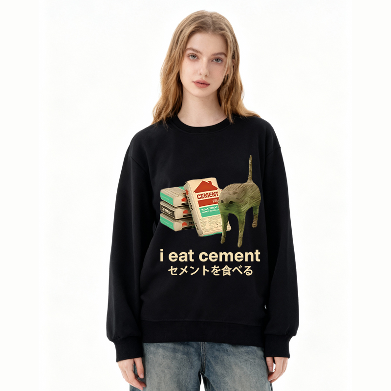 Tokyocanvas I Eat Cement Classic Sweatshirt