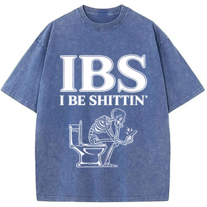 Tokyocanvas IBS Skeleton Meme Washed T-Shirt