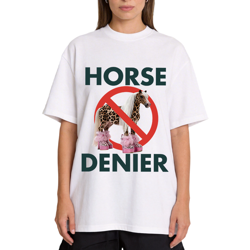 Tokyocanvas Funny Leopard Diva Horse Denier Classic T-Shirt