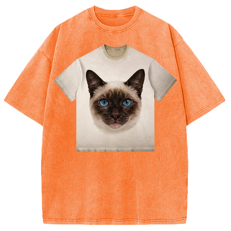 Tokyocanvas Coffee Cat Shirt Of Washed T-Shirt