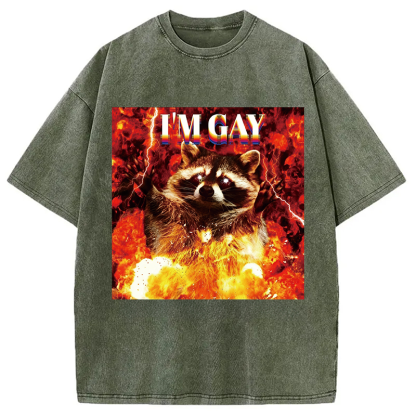 Tokyocanvas I'm Gay Washed T-Shirt