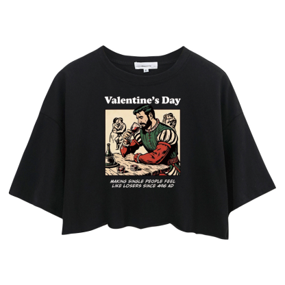 Tokyocanvas Funny Anti-Valentines Crop Top