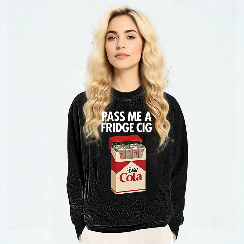 Tokyocanvas I Need A Diet Cola Long Sleeve Washed T-Shirt