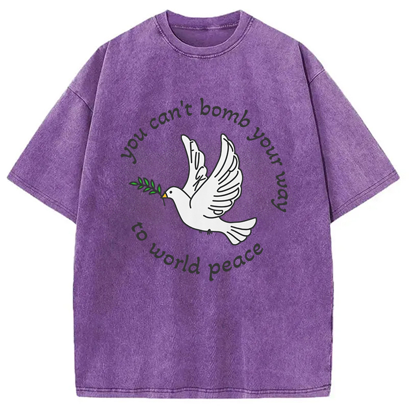 Tokyocanvas Bombs for World Peace Washed T-Shirt