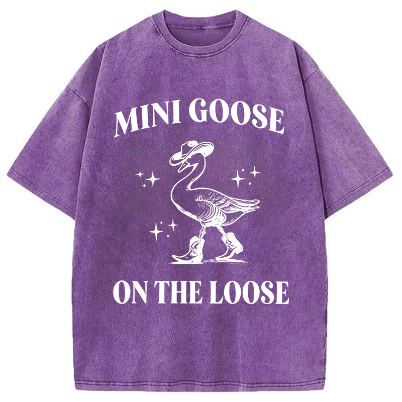 Tokyocanvas Mini Goose On The Loose Washed T-Shirt