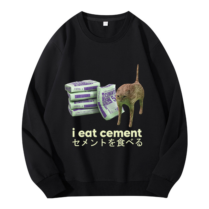 Tokyocanvas Funny Internet Cement Cat Classic Sweatshirt