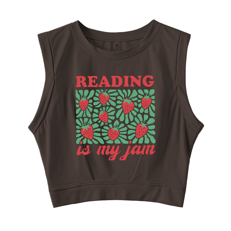 Tokyocanvas Reading Is My Jam Sleeveless Crop Top