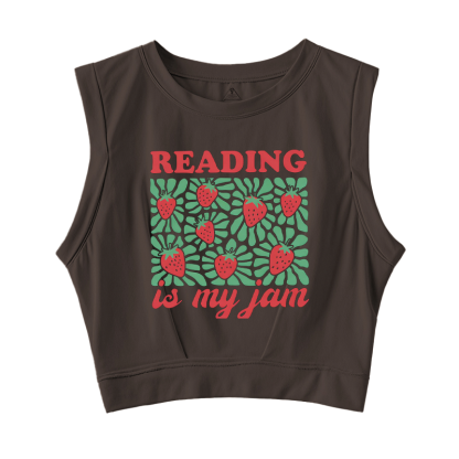Tokyocanvas Reading Is My Jam Sleeveless Crop Top