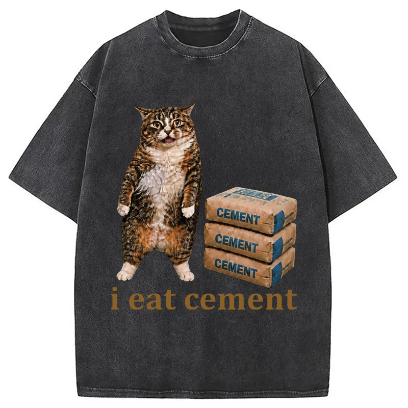 Tokyocanvas I Eat Cement  Washed T-Shirt