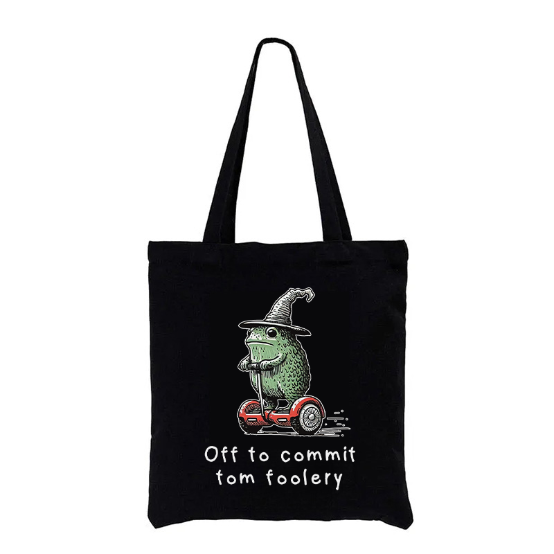 Tokyocanvas Frog Riding A Balance Scooter Tote Bag