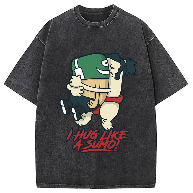 Tokyocanvas I Hug Like a Sumo Washed T-Shirt