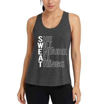 Tokyocanvas She Will Endure All Things Fitness Tank
