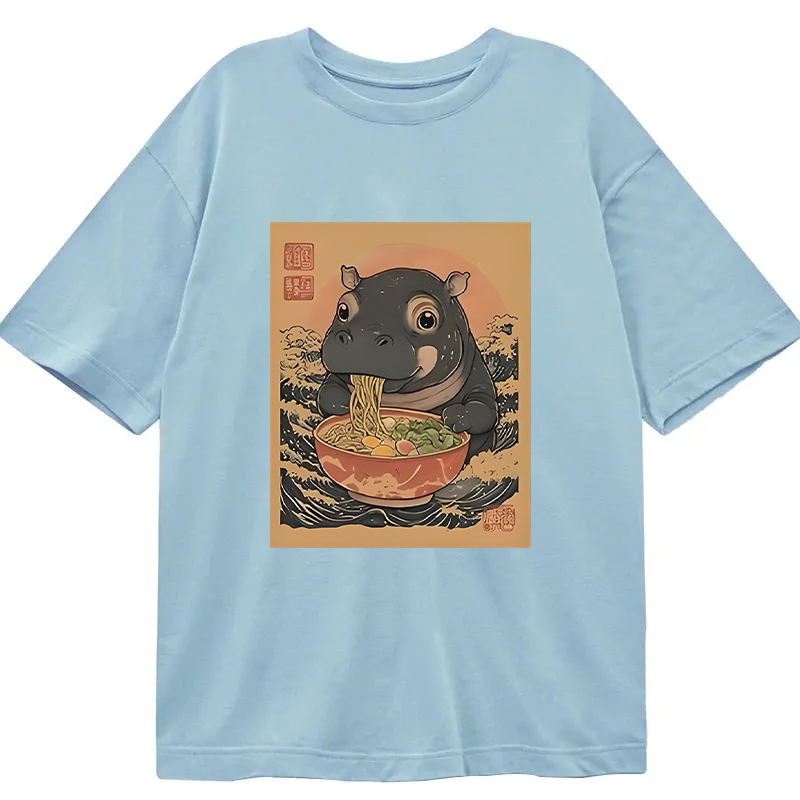 Tokyocanvas Moo Deng Eat Ramen Classic T-Shirt
