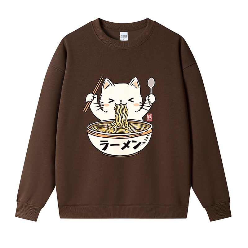 Tokyocanvas Purramen Time Fleece Lined Sweatshirt