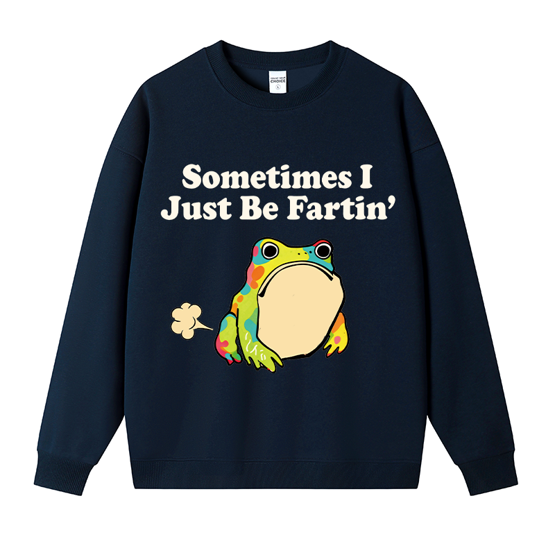 Tokyocanvas Farting Frog Fleece Lined Sweatshirt