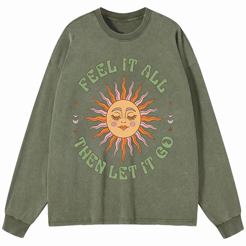 Tokyocanvas Breathe and Release Long Sleeve Washed T-Shirt