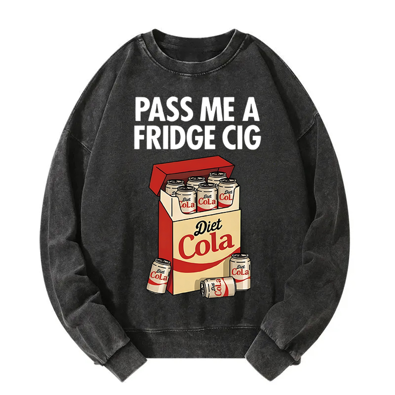 Tokyocanvas Diet Cola Cigarette Pack Washed Sweatshirt