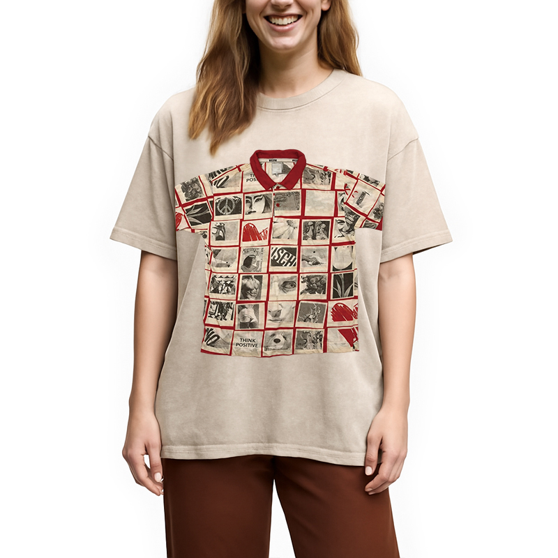 Tokyocanvas Art Shirt Of Washed T-Shirt
