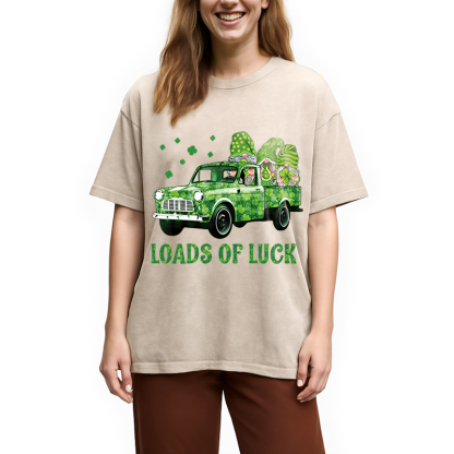 Tokyocanvas Gnomies Loads of Luck Washed T-Shirt