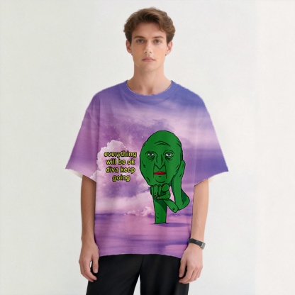 Tokyocanvas Diva Keep Going Graphic Print T-shirt