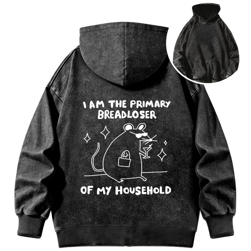 Tokyocanvas I Am the Primary Breadloser of My Household Washed Hoodie