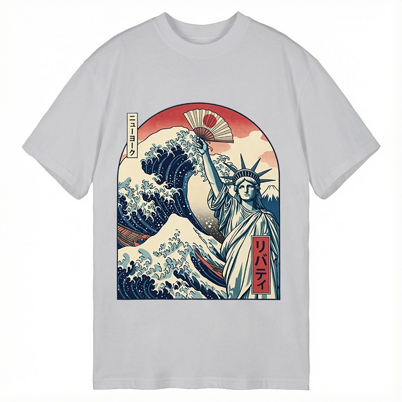 Tokyocanvas Ukiyo-e Statue Of Liberty Classic T-Shirt