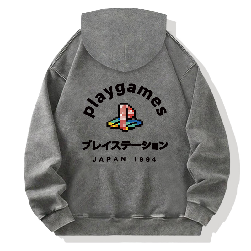 Tokyocanvas Play Games Japan Back Washed Hoodie